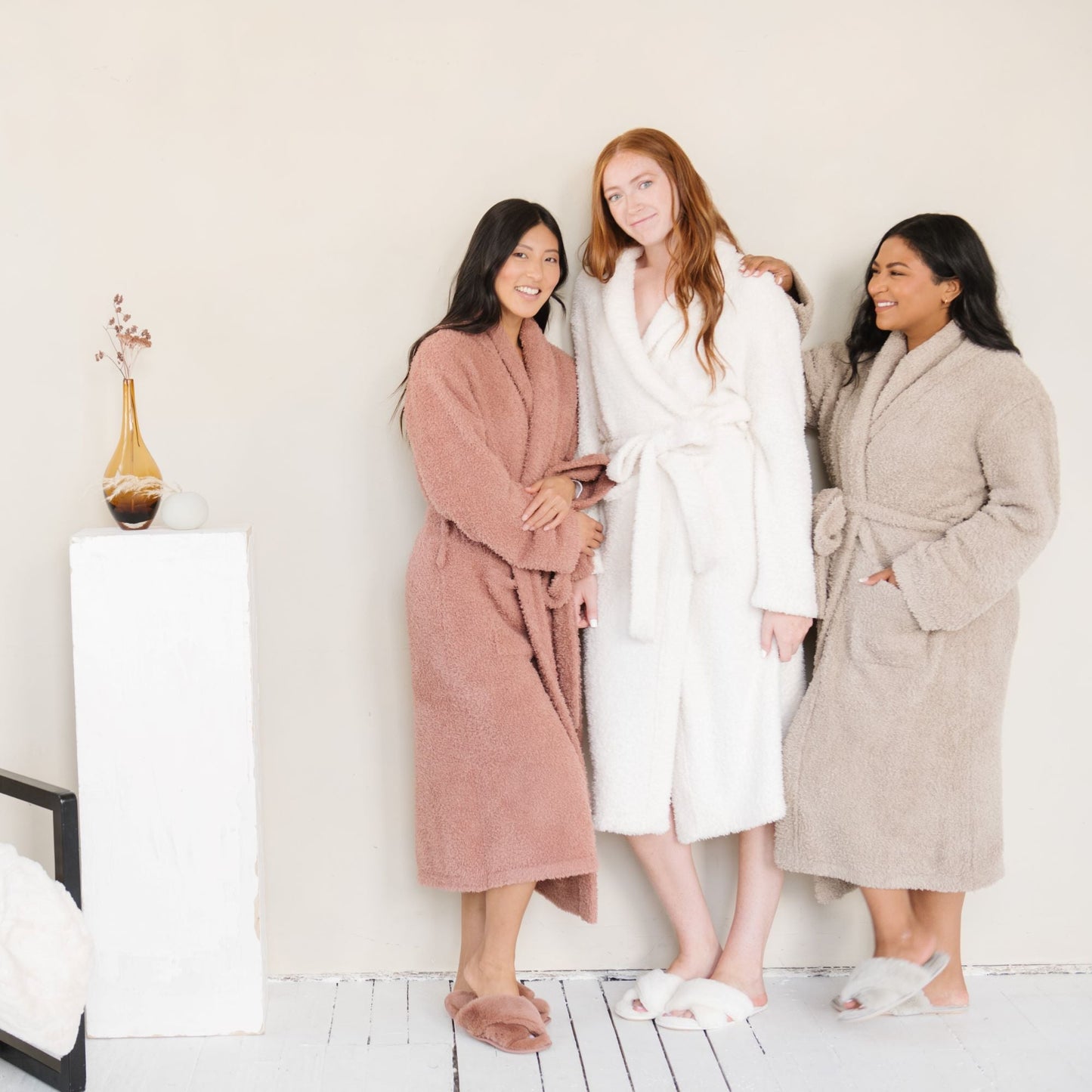 Women matching in beautiful, super soft, COZY BAMBONI ROBES - Saranoni