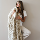 DOUBLE RUCHED FAUX FUR XL THROW BLANKETS