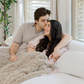 DOUBLE RUCHED FAUX FUR THROW BLANKETS