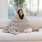 DOUBLE RUCHED FAUX FUR THROW BLANKETS