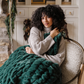 DOUBLE RUCHED FAUX FUR THROW BLANKETS