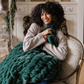 DOUBLE RUCHED FAUX FUR THROW BLANKETS