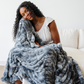 DOUBLE RUCHED FAUX FUR XL THROW BLANKETS