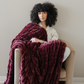 DOUBLE RUCHED FAUX FUR THROW BLANKETS