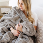 A luxurious cashmere colored patterned faux fur blanket. This soft blanket is a Saranoni blanket. Use this throw blanket for gifting, relaxing, or home decor. Enjoy this soft, durable blanket for years to come. 